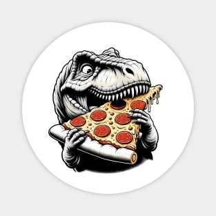 Funny Pizza T rex Dinosaur, Pizza Lover Magnet